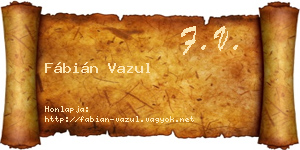 Fábián Vazul névjegykártya